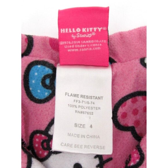 Vintage Girls Pajama Lot Toddler 4T Pink Purple Disney Carters Hello Kitty Y2K - Picture 16 of 16